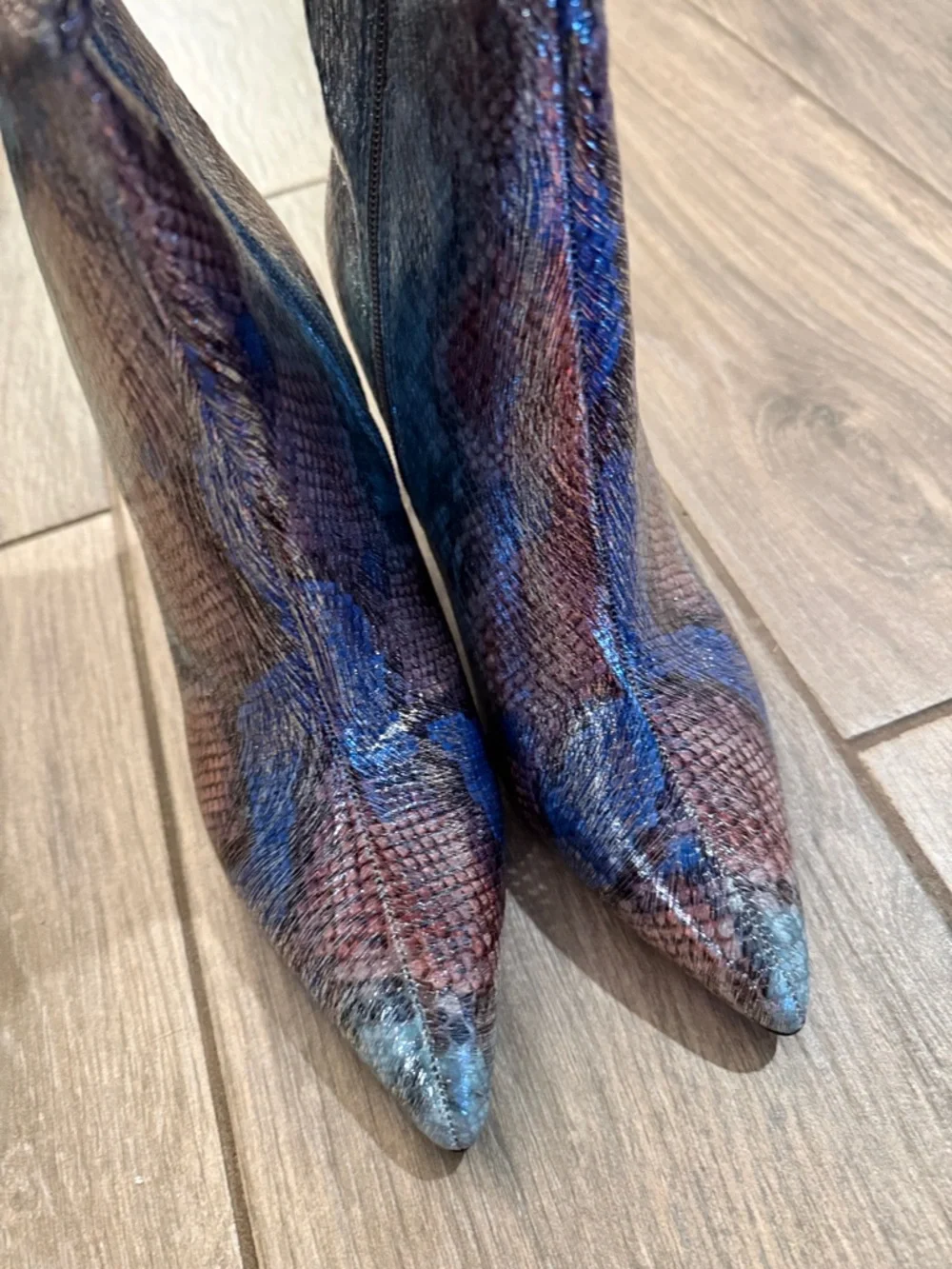 New Wild Pair Islah Snake-Print Knee High Boot